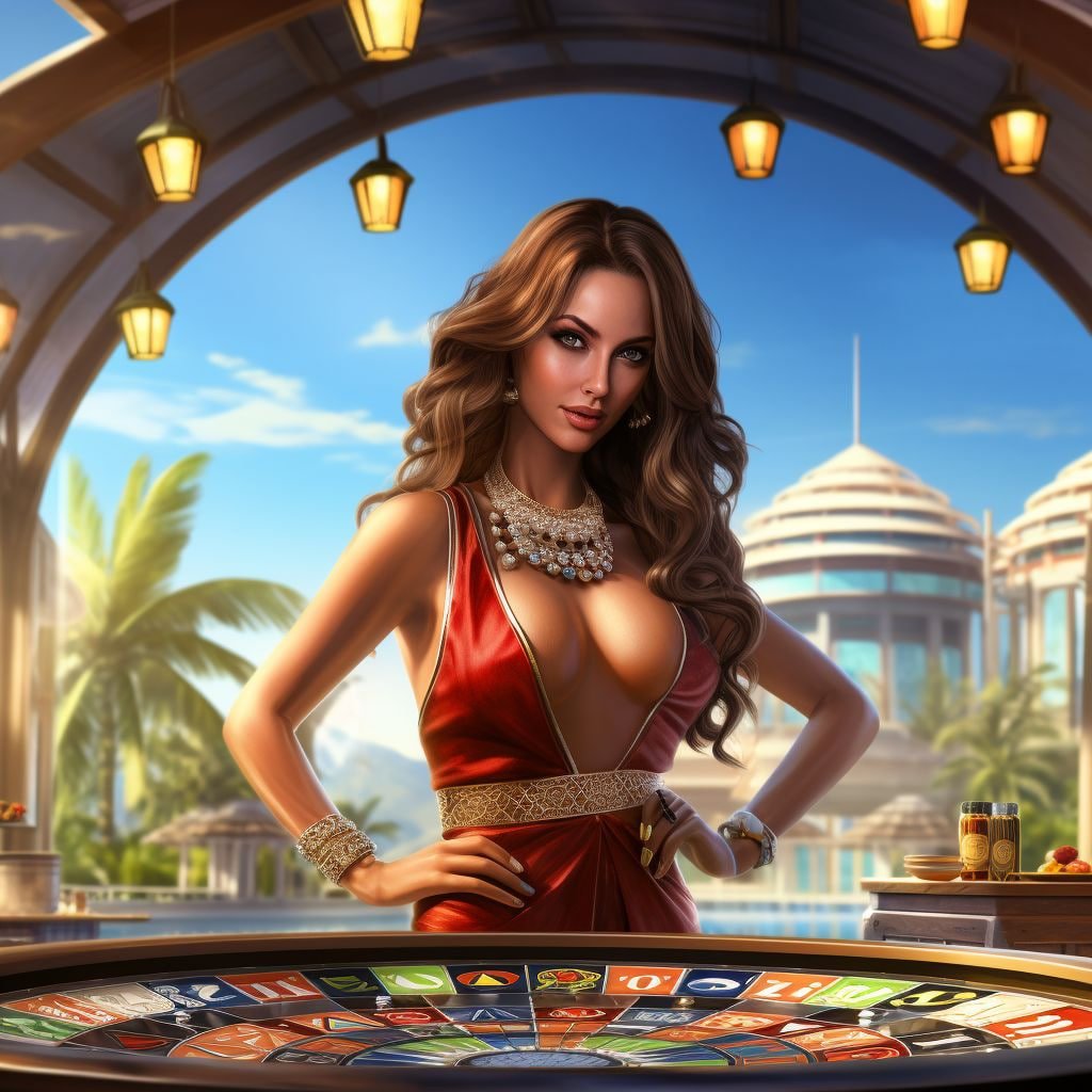 Baccarat တိုက်ရိုက်ကစားပွဲ — dealer နှင့် ကတ်ပြားဝိုင်းကစားနေသောမြင်ကွင်း